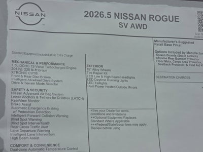 2026 Nissan Rogue SV