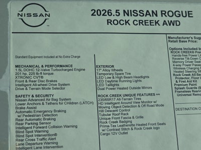 2026 Nissan Rogue Rock Creek
