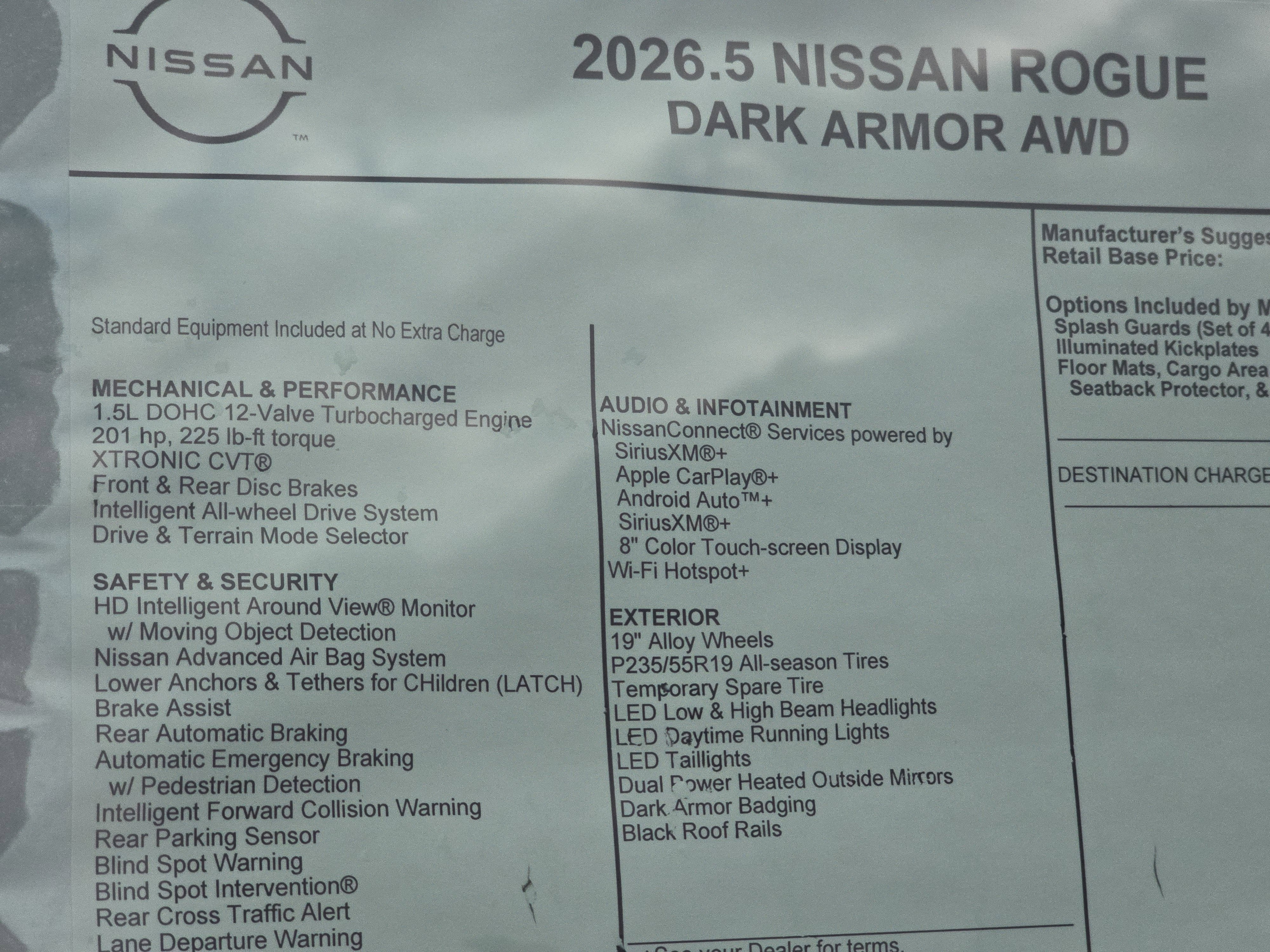 2026 Nissan Rogue Dark Armor