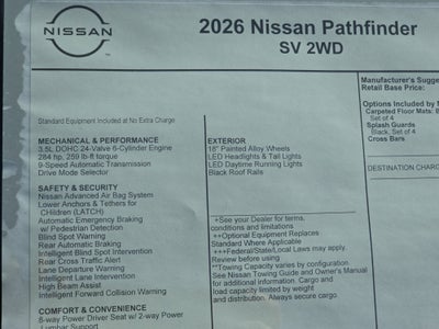 2026 Nissan Pathfinder SV