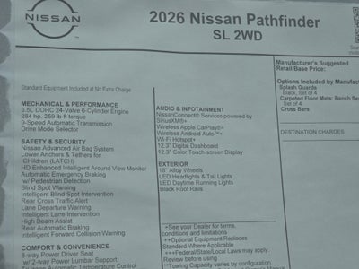 2026 Nissan Pathfinder SL