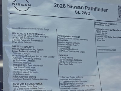 2026 Nissan Pathfinder SL
