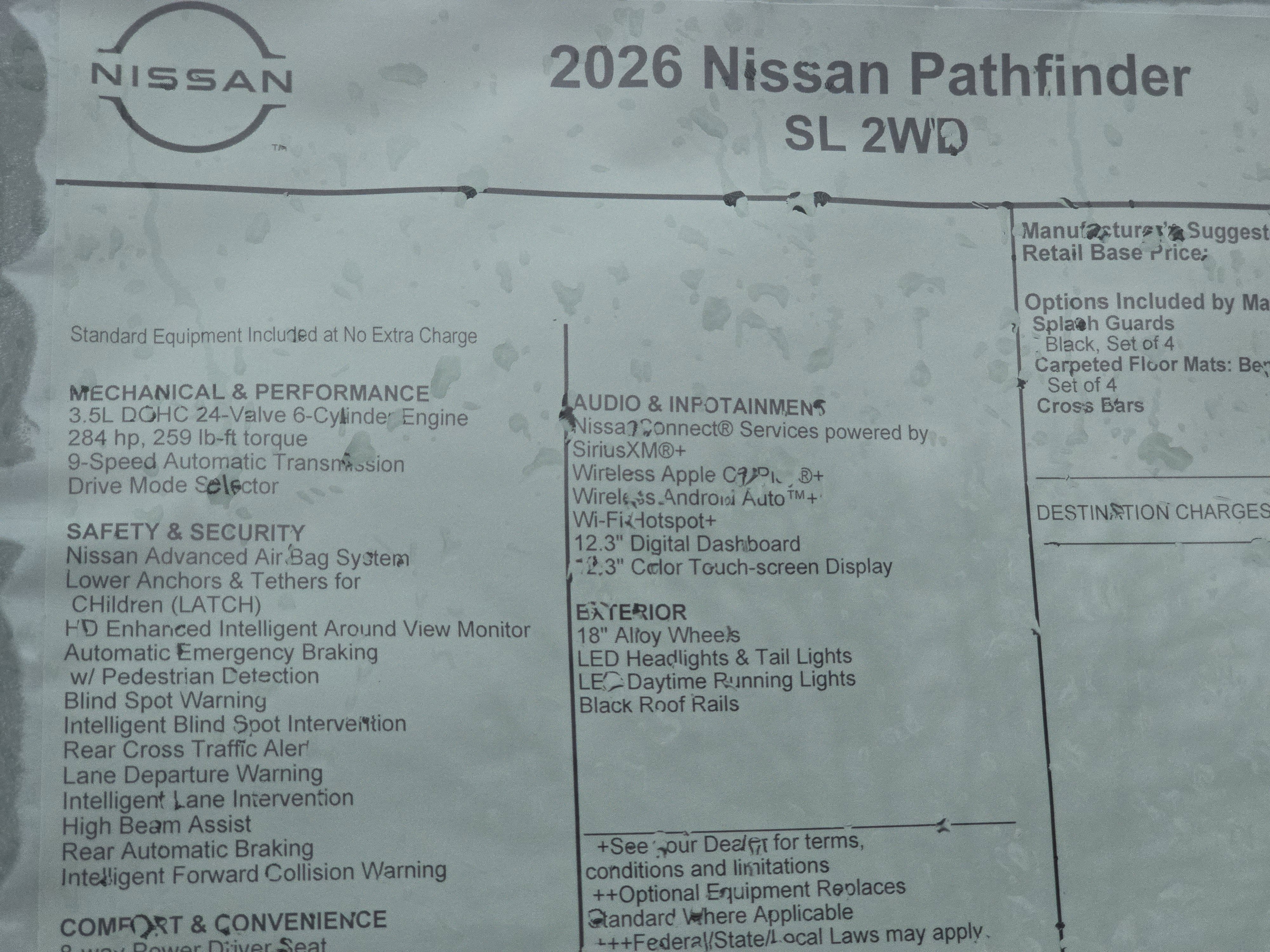 2026 Nissan Pathfinder SL