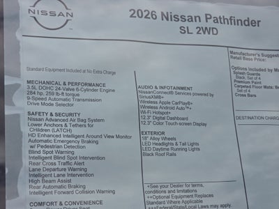 2026 Nissan Pathfinder SL