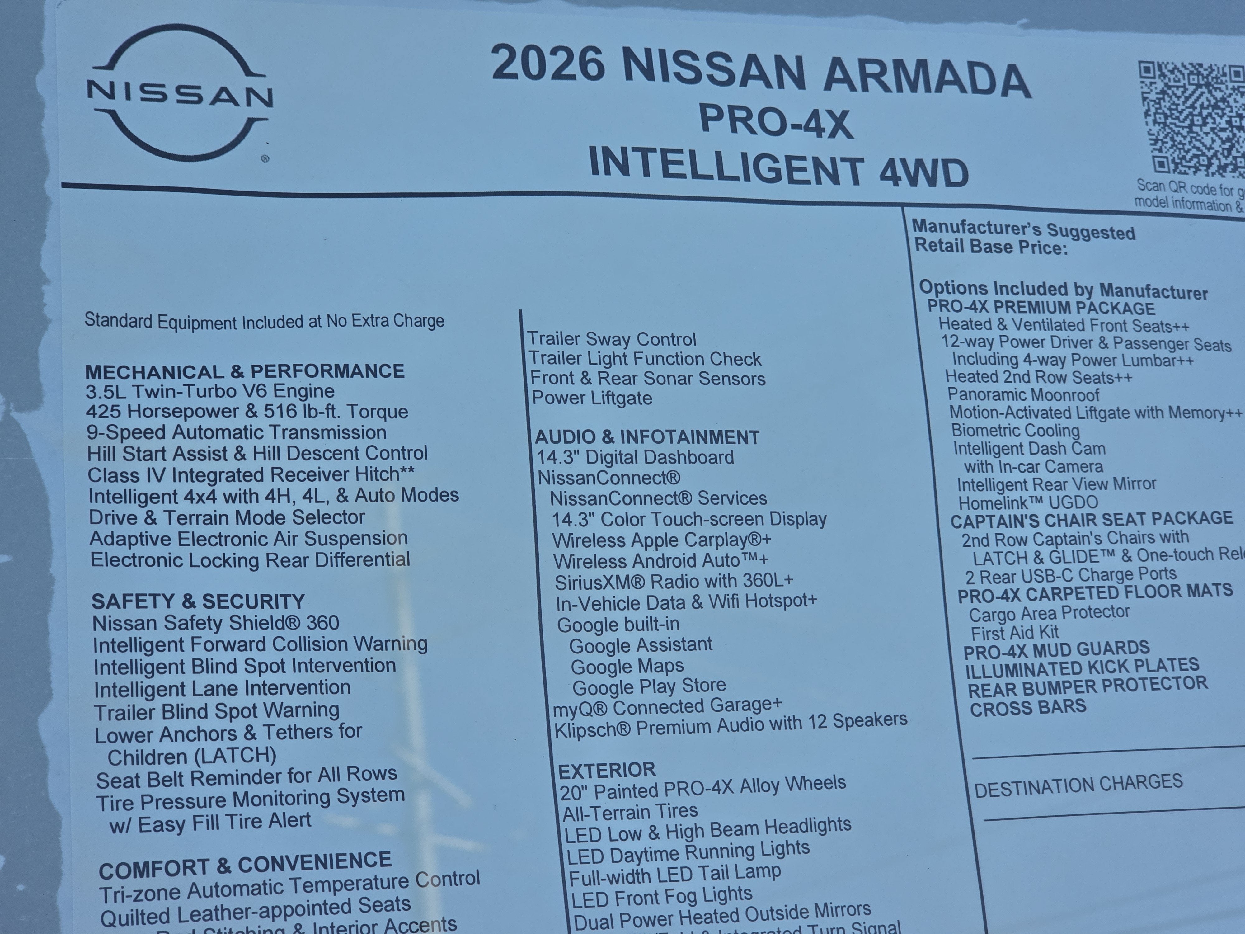 2026 Nissan Armada PRO-4X