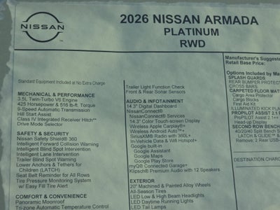 2026 Nissan Armada Platinum