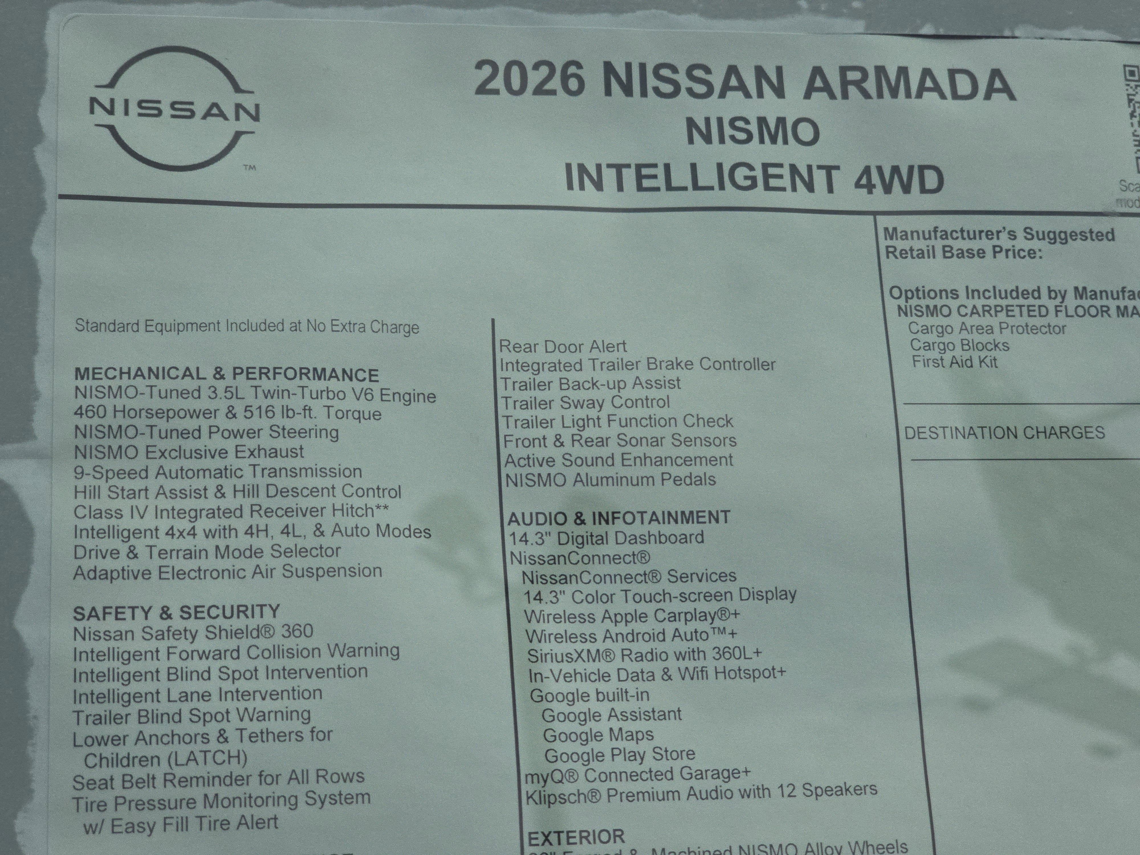 2026 Nissan Armada NISMO
