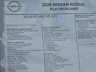 2026 Nissan Rogue Platinum