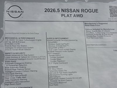 2026 Nissan Rogue Platinum