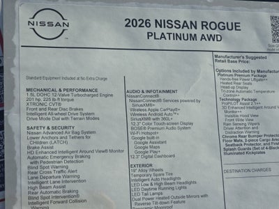 2026 Nissan Rogue Platinum