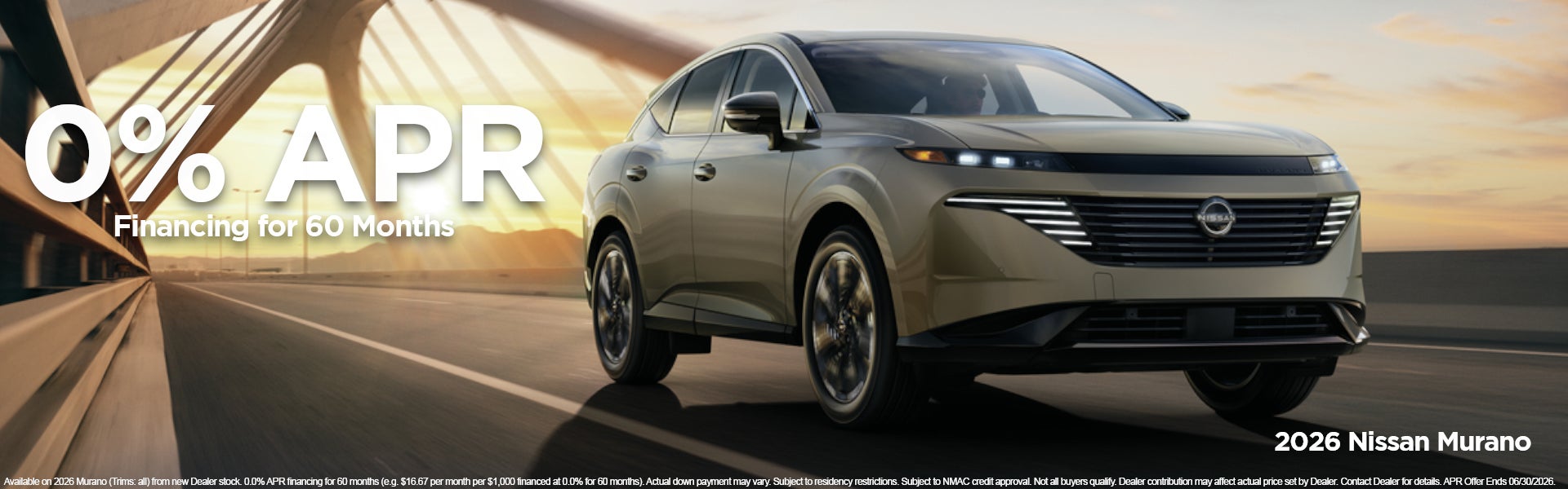 0% APR for 60 months on Murano